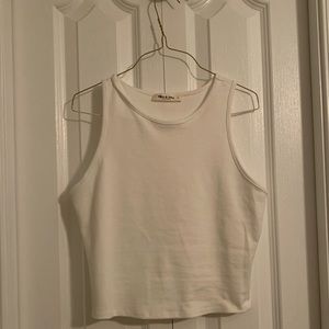 white tank top